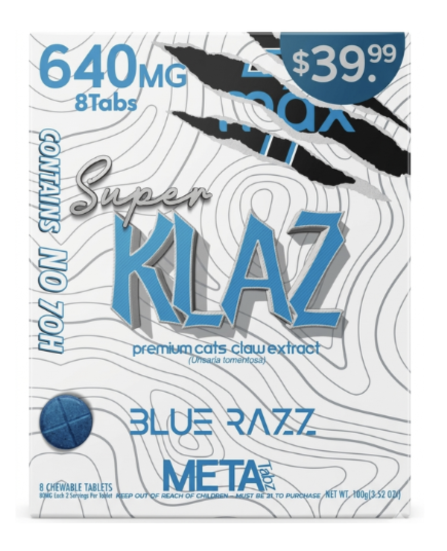 KLAZ Cat’s Claw |  640mg 8ct | Blue Razz